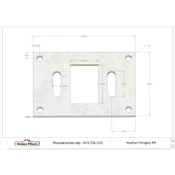Rozsdamentes inox talp 100 x 150 mm 