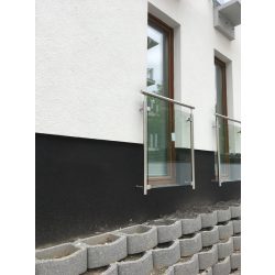 Inox Üvegkorlát oszlop / francia erkély -hez