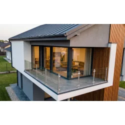   Üvegkorlát szett 2,6-3,9m x 3,9-5,2 méterig / 90° sarokkivitel