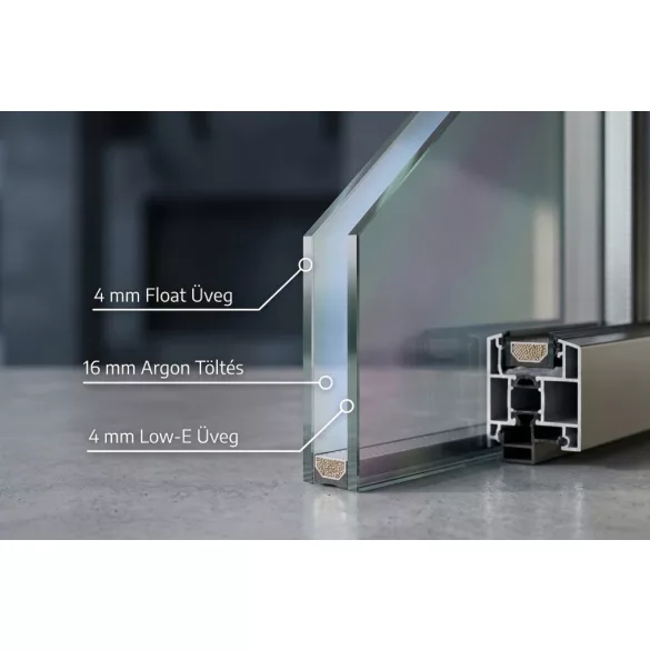 Thermo üveg 900x1200mm 4+16+4 mm Low-E