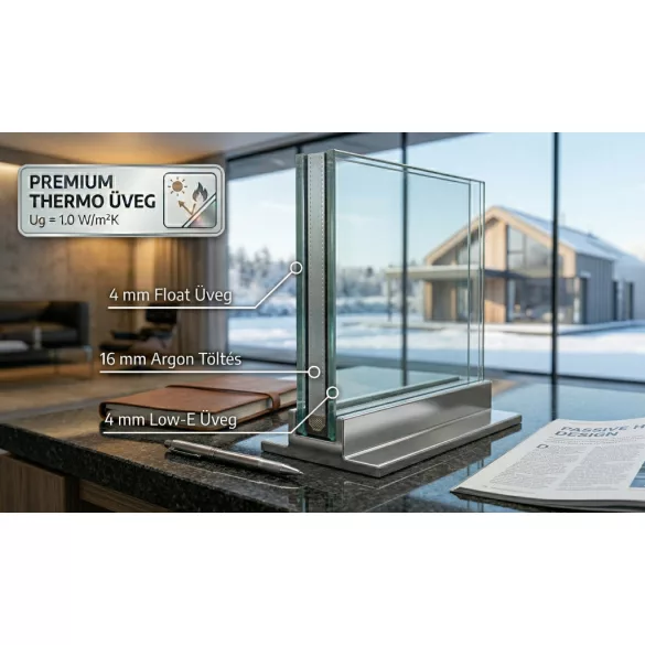 Thermo üveg 900x1200mm 4+16+4 mm Low-E